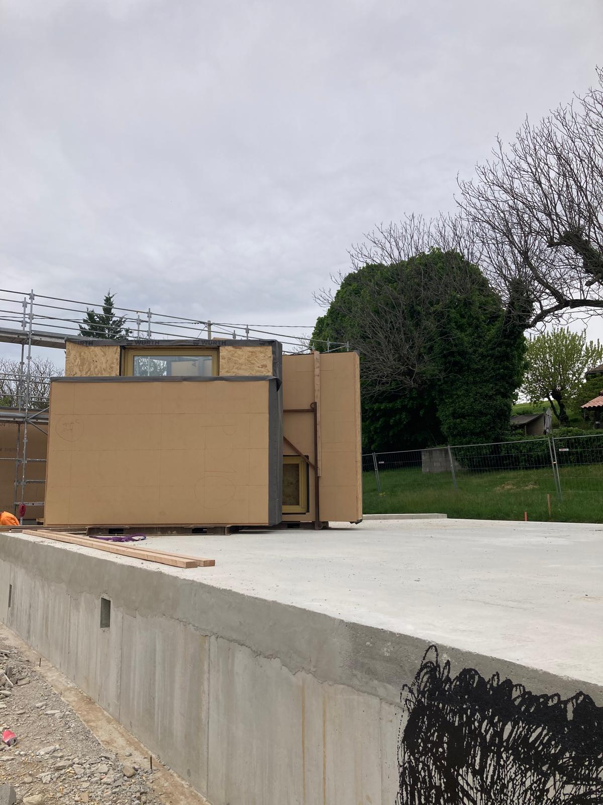 caissons ossature bois sur dalle